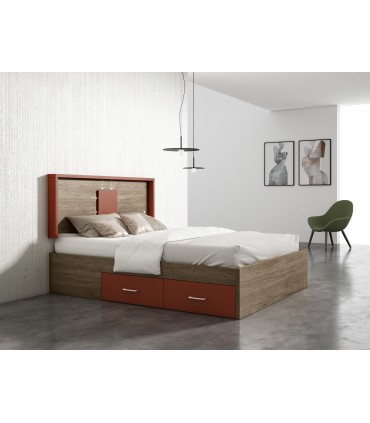 Cabecero Delta con spot. Canapé Tecca - Tirador Compact. KNP