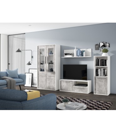 Mueble TV Cube. 1 puerta + 1 cajón. LH