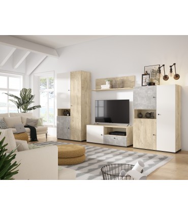 Mueble TV Flat. 1 puerta + 1 cajón. LH