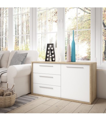 Aparador Cube. 1 puerta + 3 cajones 118cm. LH