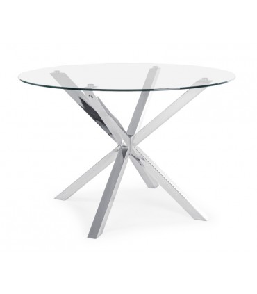 Mesa comedor Maya diametro 114 cromada. FM