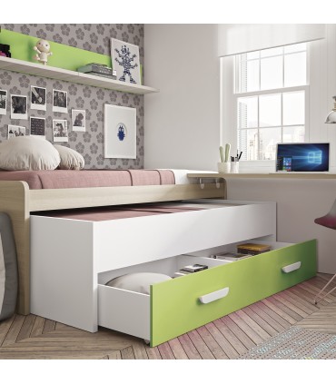 Compacto Curvo Reversible con Contenedor Doble 90x190. EG J