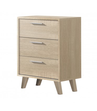 Mesita 50. 3 Cajones. Comb Cambr y Blanco. F URBAN